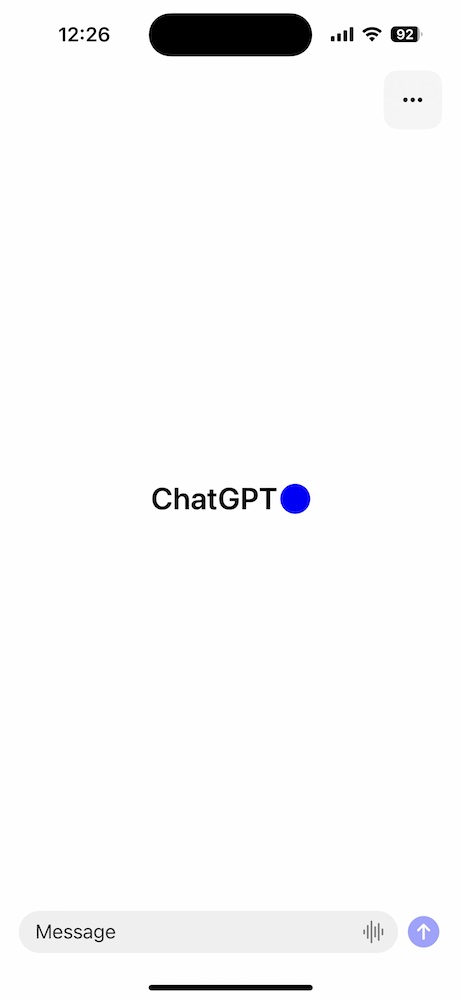 ChatGPT・iOS、ホーム画面